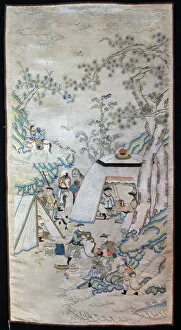 Camping Gallery: Picture, China, 18th / 19th century, Qing dynasty (1644-1911). Creator: Unknown