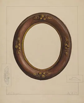 Artists Pencil Sketch Prints: Picture Frame, c. 1936. Creator: Manuel G. Runyan