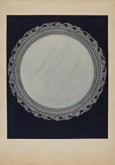 Picture Frame-Carved Wood, c. 1936. Creator: Natalie Simon