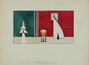 Bauhaus Prints: Picture IV. The old castle, 1928. Creator: Kandinsky, Wassily Vasilyevich (1866-1944)