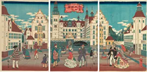 Yokohama Prints: A Picture of Prosperity: America (Amerika shin no zu), 1861. Creator: Utagawa Hiroshige II