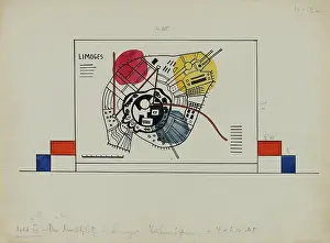 Picture XII. The Market square at Limoges, 1928. Creator: Kandinsky, Wassily Vasilyevich (1866-1944)