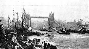 Opening Prints: Pictures from the Royal Academy: The Opening of the Tower Bridge - W