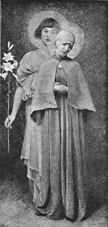 Pictures of the Year - V. Hail, Mary ! after Mrs Marianne Stokes, 1891. Creator: Unknown. Pictures of the Year - V. Hail, Mary ! after Mrs Marianne Stokes, 1891. Creator: Unknown