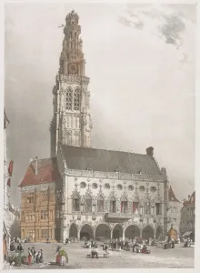 Picturesque Architecture in Paris, Ghent, Antwerp, Rouen, 1839. Creator: Thomas Shotter Boys
