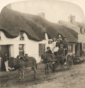 Donkey Cart Prints: Picturesque Life and Customs of an Irish Village, Ireland, 1901. Creator: Works