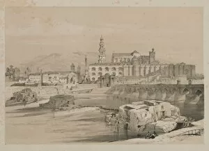 Pall Mall Gallery: Picturesque Sketches in Spain: Remains of a Roman Bridge on the Guadalquiver, Cordova, 1837