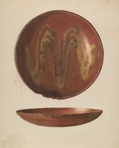 Letter M Prints: Pie Plate, c. 1939. Creator: Carl Buergerniss
