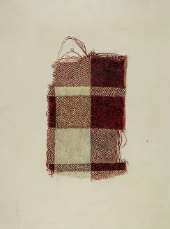 Piece Prints: Piece of Homespun Wool, c. 1938. Creator: Hugh Clarke