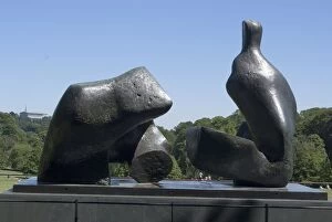 21st Century Gallery: Two Piece Reclining Figure No.5, by Henry Moore, nr Kenwood House, London, England, 3 / 6 / 10