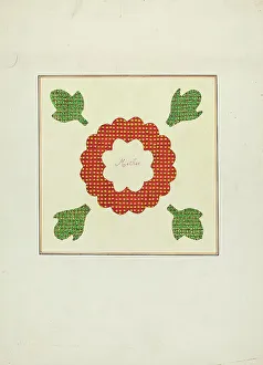 Quilt Prints: Pieced Quilt, 1935/1942. Creator: Paul Park