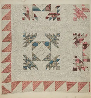 Pieced Prints: Pieced Quilt, c. 1939. Creator: Douglas Campbell
