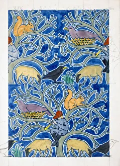 Pipe Prints: Pied Piper of the Animals, c1870-1941. Artist: Charles Francis Annesley Voysey