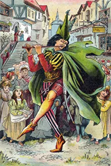 Legendary Prints: The Pied Piper leading away the children of Hamelin, c1899