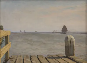 Tholen Prints: Pier in Enkhuizen, 1918. Creator: Tholen, Willem Bastiaan (1860-1931)