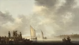 A Pier Overlooking Dordrecht, early 1640s. Creator: Aelbert Cuyp