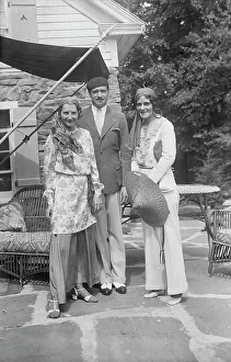 Patio Prints: Pierre de Beaumont and two unidentified women