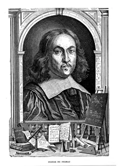 Mystery Prints: Pierre de Fermat, 17th century French mathematician, 1870
