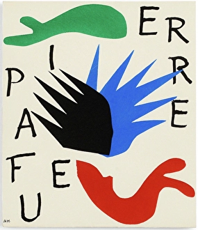 Flint Prints: Pierre a feu, 1947. Creator: Henri Matisse