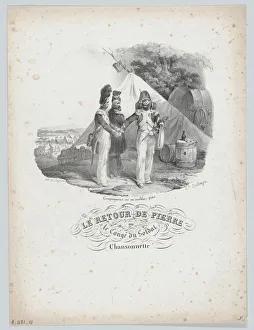 Comrade Prints: Pierres Return or The Soldiers Vacation, possibly 1829. Creator: Hippolyte Bellangé