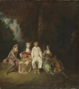 Fete Galante Prints: Pierrot Content, 1712. Creator: Jean-Antoine Watteau