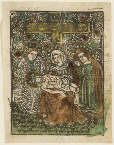 Block Book Prints: The Pietà, 1460-65. Creator: Unknown