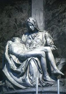 Simoni Prints: Pieta, 1498-1500. Artist: Michelangelo Buonarroti