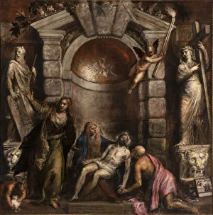 Magdalene Prints: Pieta, 1575-1576. Creator: Titian (1488-1576)