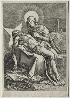 Late 16th Early 17th Century Prints: Pieta, 1596. Creator: Hendrick Goltzius (Dutch, 1558-1617)