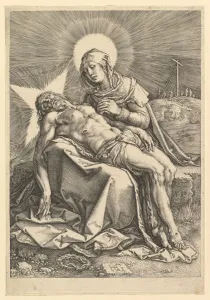 Halos Prints: Pieta, 1596. Creator: Hendrik Goltzius