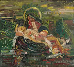 Religious Motif Prints: Pieta, 1939-1940. Creator: Arnold Peter Weisz-Kubincan