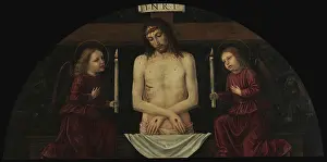 Milan Prints: Pieta with Two Angels, 1488-1490. Creator: Bergognone, Ambrogio (1453-1523)