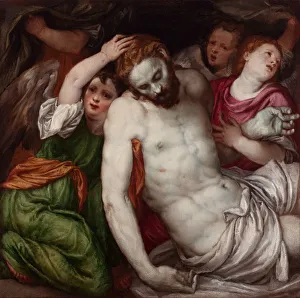 Pieta with Angels. Artist: Sustris, Lambert (1515 / 20-after 1591)