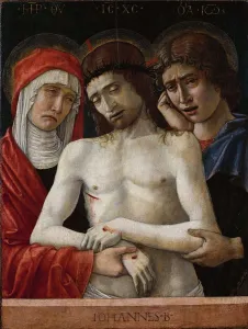 Accademia Carrara Gallery: Pieta, ca 1455. Creator: Bellini, Giovanni (1430-1516)