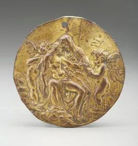 Gilding Prints: Pieta with Two Cherubs, c1600. Creators: Circle of Alessandro Abondio