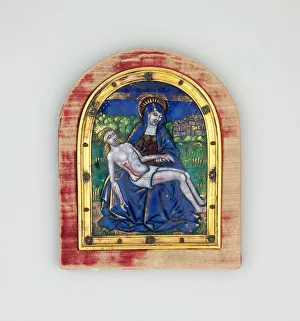 Pietà, Limoges, early 16th century. Creators: Pénicaud Workshop, Jesus Christ Pietà, Limoges, early 16th century. Creators: Pénicaud Workshop, Jesus Christ