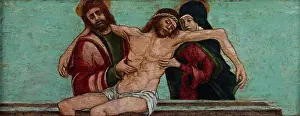 Tempera On Wood Prints: Pieta with Saint John the Evangelist, c1520. Creator: Unknown