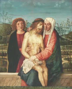 Pain Prints: Pietà with Virgin and St. John, 1485-1527. Creator: Giovanni di Niccolo Mansueti