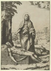The Pietà: the Virgin standing over the dead Christ, her hands outspread, ca. 1515-17 The Pietà: the Virgin standing over the dead Christ, her hands outspread, ca. 1515-17