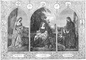 Pious Prints: Piety - Love - Sorrow, 1854. Creator: Unknown