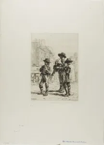 Bagpipe Player Gallery: Pifferari, c. 1865. Creator: Charles Emile Jacque