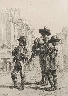 Bagpipes Gallery: Pifferaris, 1864. Creator: Charles Emile Jacque