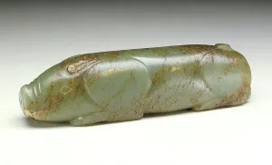 Jade Prints: Pig, 206 B.C.- A.D. 220. Creator: Unknown