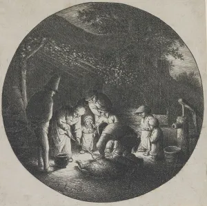 Water Amenities Prints: The pig killers, c.1652. Creator: Adriaen van Ostade