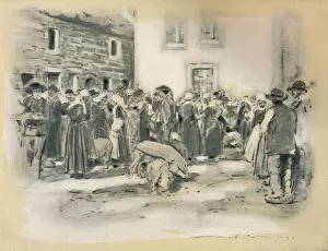 Breton Gallery: Pig Market, 1903. Artist: Mortimer L Menpes
