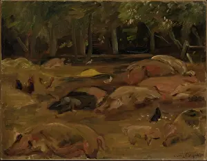 1912 Prints: The Piggery, 1912. Creator: Lovis Corinth