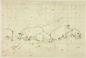 Piglet Prints: Pigs, n. d. Creator: Henry Stacy Marks