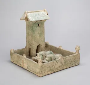 Pigsty Prints: Pigsty with Tower, Eastern Han dynasty (A. D. 25-220). Creator: Unknown