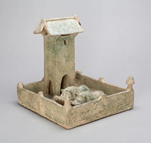 Pigsty with Tower, Eastern Han dynasty (A.D. 25-220). Creator: Unknown