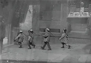 Pigtail Prints: Pigtail parade, Chinatown, San Francisco, between 1896 and 1906. Creator: Arnold Genthe